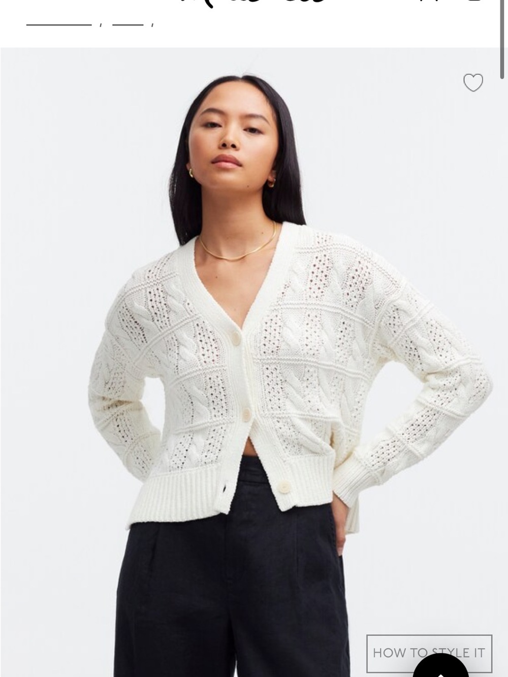 Madewell Open Cable-Stitch Cardigan Sweater - Picture 7 of 7